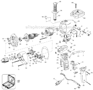 Page A Diagram and Parts List for 5140 Type 1 Black and Decker Electric Drill